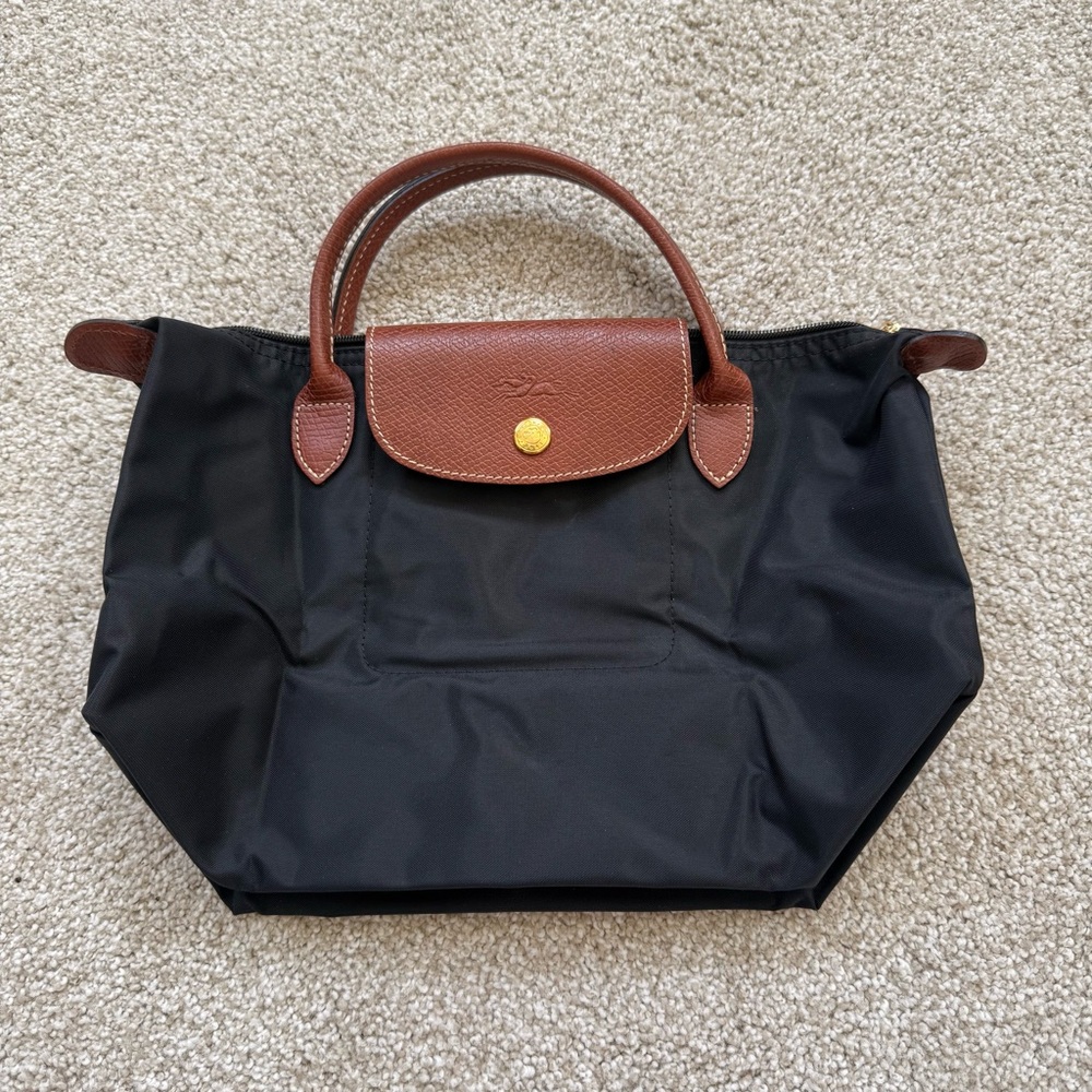 Longchamp LE PLIAGE ORIGINAL S HANDBAG Black - Recycled Canvas - Picture 8 of 11